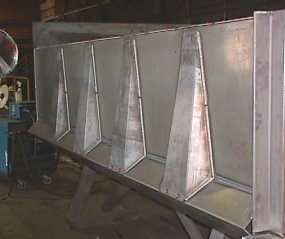 Dump box with welding completed.